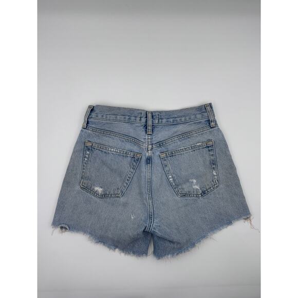 AGOLDE Distressed Womens Light Wash Shorts - Picture 3 of 3